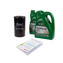 Variklio alyvos filtras 68.016.093 68016093 traktoriui Zetor Proxima 6241-10541 + TURDUS 15W40 10L variklio alyva + serviso knyg