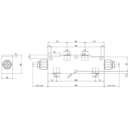 Dvipusis atsvarinis perkrovos ir blokavimo vožtuvas VBCD sriegiai: 1/2 colio srautas: 60 l/min maksimalus slėgis: 350 bar
