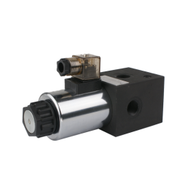 Elektriniu būdu valdomas 3 padėčių hidraulinis vožtuvas. 3/2 sriegis: 3/8 colio. Įtampa: 12 V. Srautas: 50 l/min. Maks. slėgis: 