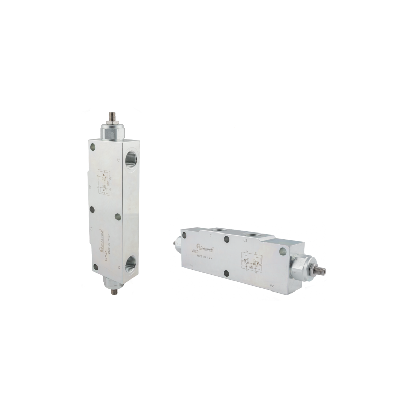 Dvipusis atsvarinis perkrovos ir blokavimo vožtuvas VBCD sriegiai: 3/4 colio srautas: 120 l/min maksimalus slėgis: 350 bar