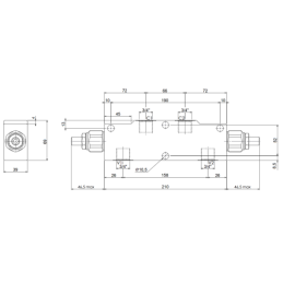 Dvipusis atsvarinis perkrovos ir blokavimo vožtuvas VBCD sriegiai: 3/4 colio srautas: 120 l/min maksimalus slėgis: 350 bar