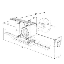 Pilnas NSZ siurblio laikiklis su universaliu šarnyriniu velenu, skirtas Ursus C-360 vairo stiprintuvui