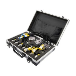 Hidraulinio slėgio matavimo diagnostikos rinkinys, serviso lagaminas, 4 analoginiai slėgio matuokliai, 11 antgalių 85050003