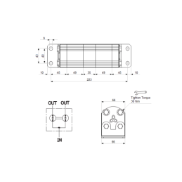 Tikslus pavarų alyvos srauto daliklis GR10 2x3,8cm3 1xIN - 2xOUT be balansavimo vožtuvų. Įleidimo alyvos srauto diapazonas: 9,2–