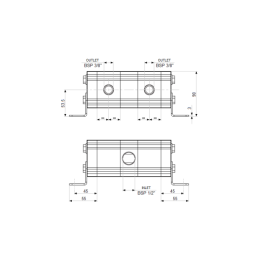 Tikslus reduktoriaus alyvos srauto daliklis GR10 2x1,7 cm3 1xIN - 2xOUT be balansavimo vožtuvų. Įleidžiamos alyvos srauto diapaz