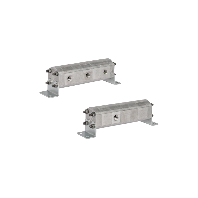 Tikslus pavarų alyvos srauto daliklis GR10 3x1,2cm3 1xIN - 3xOUT be balansavimo vožtuvų. Įleidimo alyvos srauto diapazonas: 4,5–