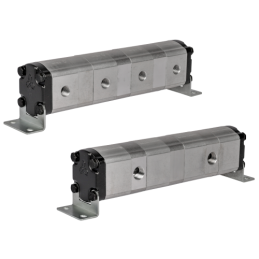 Tikslus reduktoriaus alyvos srauto daliklis GR20 4x11,4 cm3 2xIN - 4xOUT be balansavimo vožtuvų. Įleidimo alyvos srauto diapazon