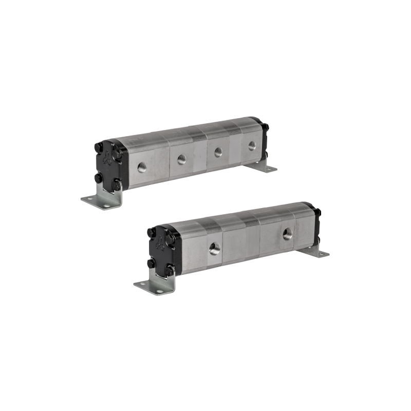 Tikslus reduktoriaus alyvos srauto daliklis GR20 4x11,4 cm3 2xIN - 4xOUT be balansavimo vožtuvų. Įleidimo alyvos srauto diapazon