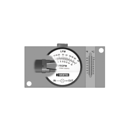 Srauto matuoklis su skale alyvos srautui matuoti su termometru 3/4" 60L