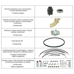 Hidraulinis vairo stiprintuvo komplektas, skirtas T-25 Premium - DANFOSS orbitrol