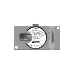 Srauto matuoklis su skale ir termometru 3/4" 4 - 120L/min