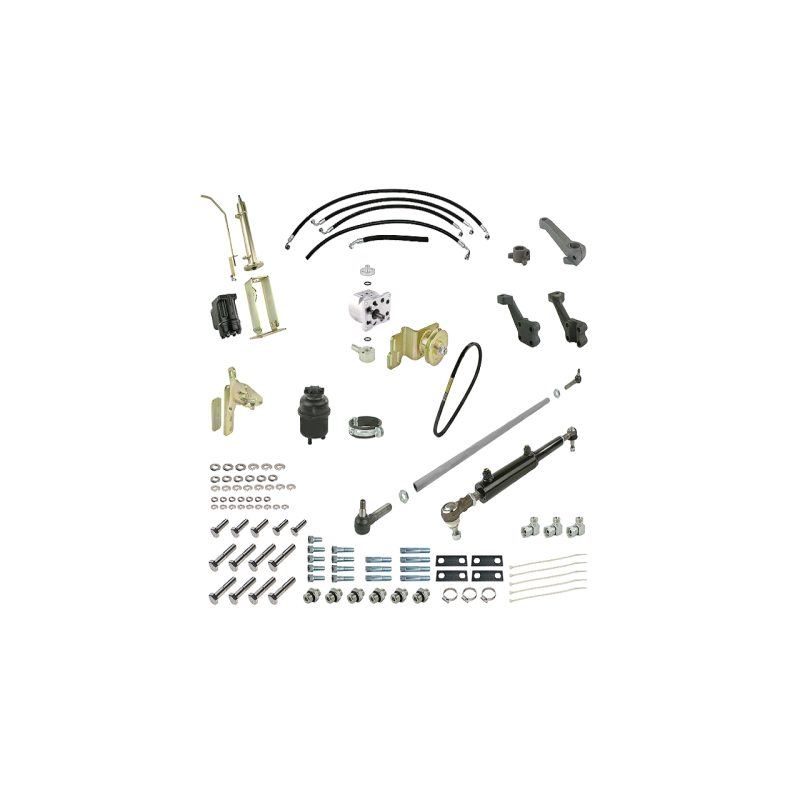 Vairo stiprintuvas C-330 Premium - DANFOSS orbitrol, šoninis pavaros mechanizmas, skriemulių pavara (vietoj kompresoriaus)