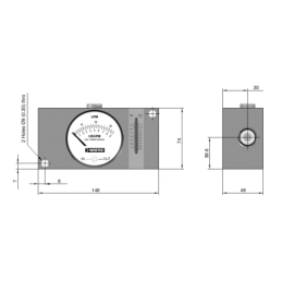 Tikslus profesionalus srauto matuoklis su skale ir 3/4 colio termometru 10–180 l/min.