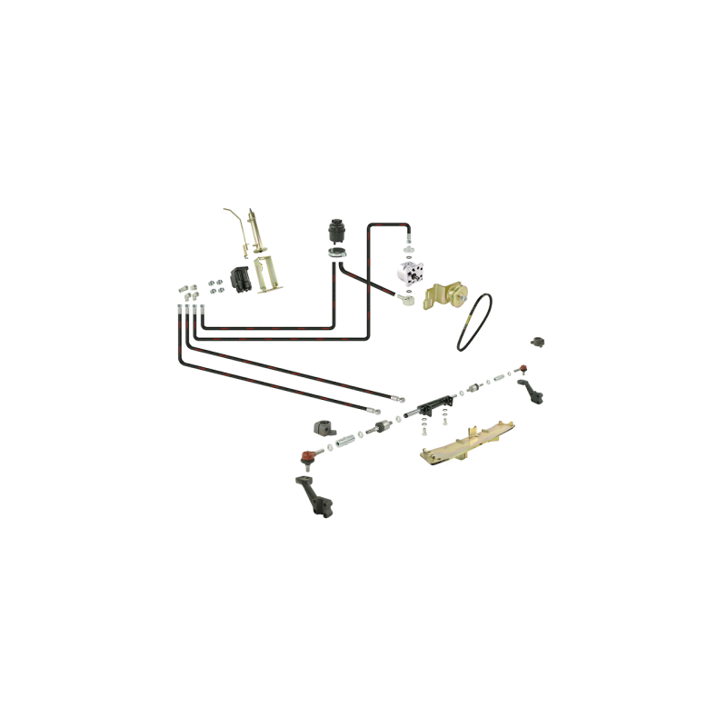 C-330 Premium vairo stiprintuvas su Danfoss orbitrol - ant ašies montuojama pavara su dvigubu stūmokliniu kotu, ištraukiamu iš a