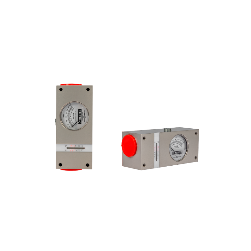 Tikslus profesionalus srauto matuoklis su skale ir 3/4 colio termometru 20–300 l/min.