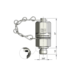 2 x Manometro jungtis, techniniam matavimui, hidraulinės sistemos diagnostikai M16x2 - G3/8"