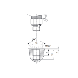 2 x Manometro jungtis, techninė apžiūra, hidraulinės sistemos diagnostikai M16x2 - M10x1
