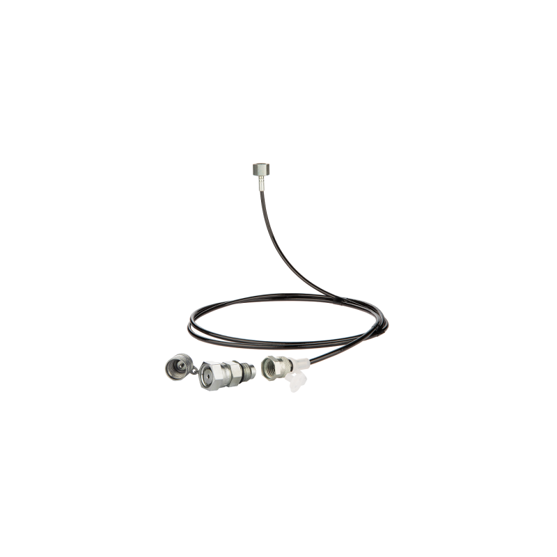 1000 mm serviso matavimo žarna su DKOL M18x1.5 jungtimi hidraulinės sistemos diagnostikai. Skirta manometrams su G1/4" sriegiu.