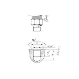 2000 mm serviso matavimo žarna su G1/4" jungtimi hidraulinės sistemos diagnostikai. Skirta manometrams su G1/4" sriegiu.