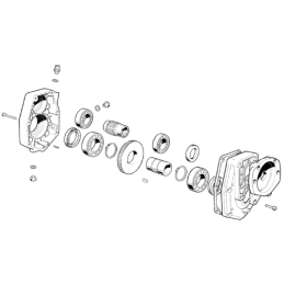 GR2 reduktorius BMR varikliams su 25 mm velenu, perdavimo skaičius: 1,5:1