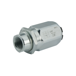 VRF 3/8" vienkryptis droselio tipo hidraulinis vožtuvas su tiksliu reguliavimu. Srautas: 45 l/min., maks. slėgis: 300 bar.