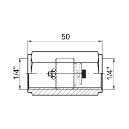 2 x Pilnai sukomplektuotas VUBA apsauginis vožtuvas, korpuso tipas AA, sriegis: 1/4", srautas: 20 l/min, maksimalus slėgis: 350 