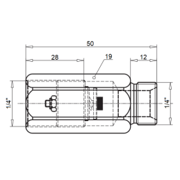 2 x Pilnai sukomplektuotas VUBA apsauginis vožtuvas, korpuso tipas AB, sriegis: 1/4 colio, srautas: 20 l/min., maksimalus slėgis