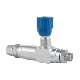 VRFU 90 AB M18x1.5 vienpusis hidraulinis droselio vožtuvas su tiksliu reguliavimu. Srautas: 30 l/min., maks. slėgis: 350 bar.