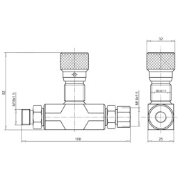 VRFB 90 AB M18x1.5 dvikryptis hidraulinis droselio vožtuvas su tiksliu reguliavimu. Srautas: 15 l/min., maks. slėgis: 350 bar.