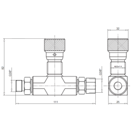 VRFB 90 AB 3/8" dvikryptis hidraulinis droselio vožtuvas su tiksliu reguliavimu. Srautas: 30 l/min., maks. slėgis: 350 bar.