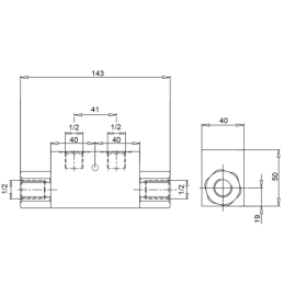 Dvigubas atbulinis vožtuvas VBPDE 1/2" 50L/min HLR