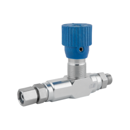VRFU 90 AB M18x1.5 vienpusis hidraulinis droselio vožtuvas su tiksliu reguliavimu. Srautas: 50 l/min., maks. slėgis: 350 bar.