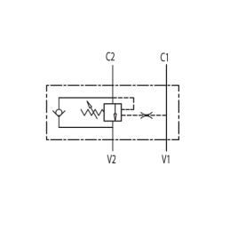 Vienpusis perkrovos ir fiksavimo vožtuvas VBCD SE-A sriegiai: 1/4 colio srautas: 25 l/min maksimalus slėgis: 350 bar