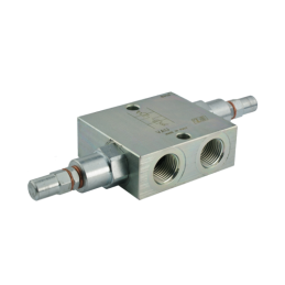 VAU kryžminis perpildymo vožtuvas su reguliavimo sriegiu: 1/4 colio, srautas: 30 l/min, slėgis: 50–250 bar