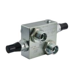 VAU OM kryžminio perpildymo vožtuvo sriegis: 1/2 colio, srautas: 60 l/min., slėgis: 50–200 bar.