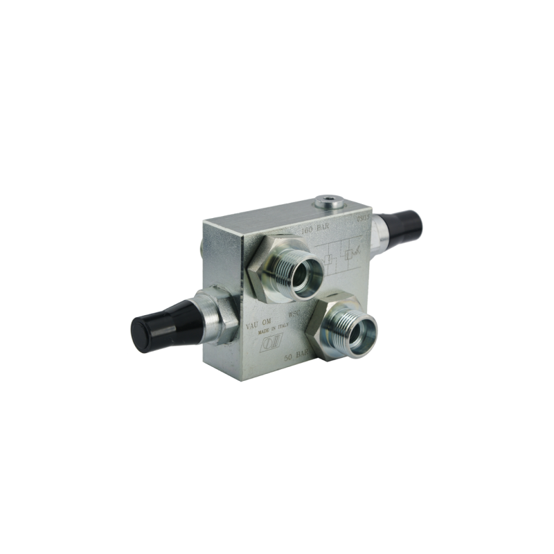 VAU OM kryžminio perpildymo vožtuvo sriegis: 1/2 colio, srautas: 60 l/min., slėgis: 50–200 bar.