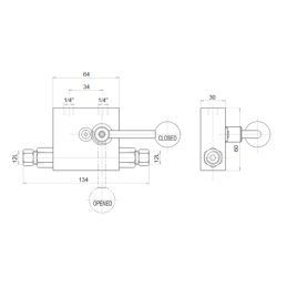 Hidraulinis atbulinis vožtuvas su dvigubo veikimo cilindru, papildomas mechaninis fiksavimas VBPDE CEXC c/RUB 1/4"