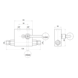 Hidraulinis atbulinis vožtuvas su dvigubo veikimo cilindru VBPDE CEXC su papildoma mechanine fiksacija, „užraktas“