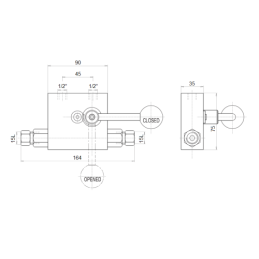 Hidraulinis atbulinis vožtuvas su dvigubo veikimo cilindru, papildomas mechaninis fiksavimas VBPDE CEXC c/RUB 1/2".