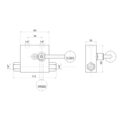 Hidraulinis atbulinis vožtuvas „užraktas“ užrakinamas dvigubo veikimo cilindras VBPDE c/RUB 1/4" papildomas mechaninis fiksavima