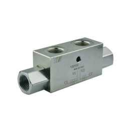 VBPDE dvigubo veikimo atbulinis vožtuvas „užrakinimo“ tipo pavara, fiksavimo sriegis: 3/4 colio, srautas: 100 l/min, maksimalus 