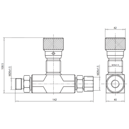 VRFB 90 AB M26x1.5 dvikryptis hidraulinis droselio vožtuvas su tiksliu reguliavimu. Srautas: 80 l/min., maks. slėgis: 280 bar.