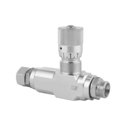 VRFU 90 AB M26x1.5 vienpusis hidraulinis droselio vožtuvas su tiksliu reguliavimu. Srautas: 80 l/min., maks. slėgis: 280 bar.