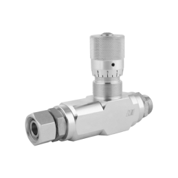 VRFU 90 AB M22x1.5 vienpusis hidraulinis droselio vožtuvas su tiksliu reguliavimu. Srautas: 80 l/min., maks. slėgis: 280 bar.