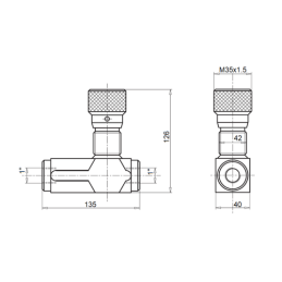 VRFU 90 1 colio vienkryptis hidraulinis droselio vožtuvas su tiksliu reguliavimu