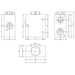 Srauto daliklio vožtuvas 50:50 DFL V1033 sriegiai: 3/8" srautas: 7-20L/min maks. slėgis: 350bar