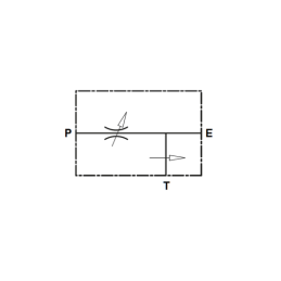 RFP3 3/8" hidraulinio srauto reguliavimo vožtuvas su perteklinio alyvos išleidimo anga