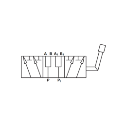 Rutulinis vožtuvas, centrinės angos 6/2 GW 1" 180L/min 250bar
