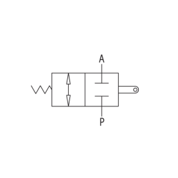 Traukiamas ribojimo vožtuvas „ribojimo jungiklis“, normaliai uždarytas, V-FCR 2T, sriegis: 3/4 colio, srautas: 120 l, maks. slėg