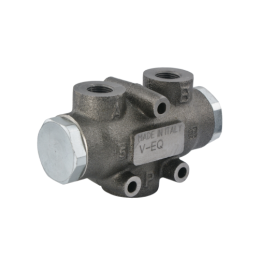 Srauto daliklio vožtuvas 50:50 V-EQ15 sriegiai: 3/8" srautas: 6-10 l/min maks. slėgis: 250 bar